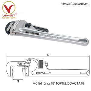 Mỏ lết răng Toptul DDAC1A18