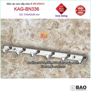 Móc áo inox BAO BN 336 - 6 móc