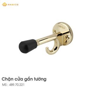 Móc chặn cửa tường màu vàng bóng Hafele 489.70.221