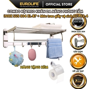 Móc treo giấy vệ sinh inox Eurolife EL-P03-4
