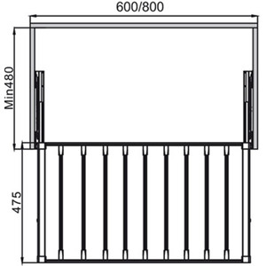 Móc treo quần Hafele  800mm màu trắng 807.95.823