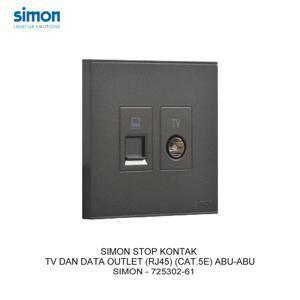 Module ổ cắm tivi và dữ liệu Cat5e Simon 725302