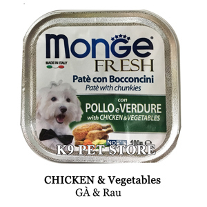 Monge-Pate gà và rau 100g