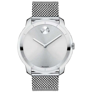 Movado Bold Silver Dial Mesh Men’s Watch 3600260, 44mm