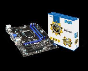 Bo mạch chủ - Mainboard MSI B85M-E45 - Socket 1150, Intel B85, 8 x DIMM, Max 64GB, DDR3