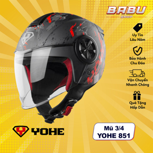 Mũ bảo hiểm 3/4 Yohe 851