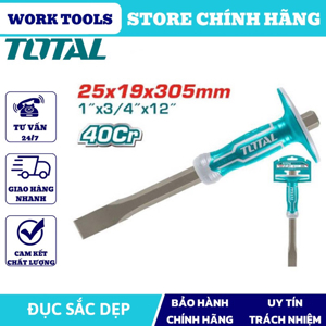 Mũi đục sắt dẹp Total THT4211016 19mm