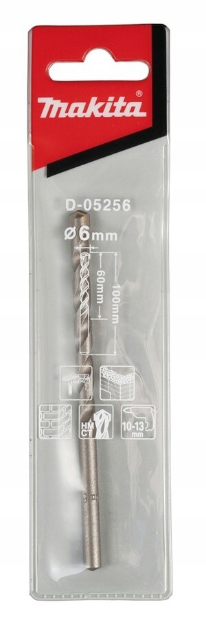 Mũi khoan bê tông chuôi kẹp 6mm Makita D-05256