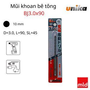 Mũi khoan bê tông chuôi lục giác Unika BJ3.0x90