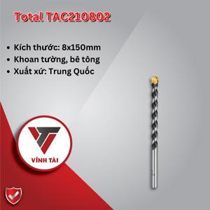 Mũi khoan bê tông đuôi trơn 8x150mm Total TAC210802