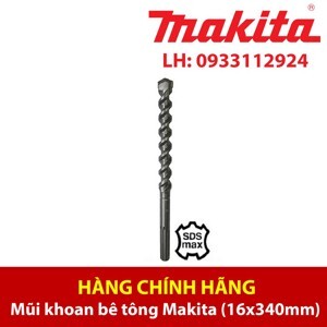 Mũi khoan bê tông SDS Max Makita D-33934, 16x340mm