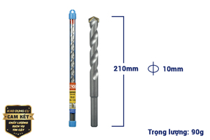 Mũi khoan bê tông SDS PLUS 10x210mm CFCooper C100210