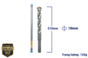 Mũi khoan bê tông SDS PLUS 10x310mm CFCooper C100310