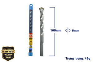 Mũi khoan bê tông SDS PLUS 6.0x160mm CFCooper C60160