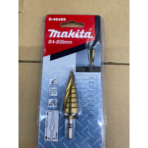 Mũi khoan côn bước cấp tròn Titan Makita D-46486, 4-20mm