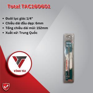 Mũi khoan gỗ đầu dẹp Total TAC160601 6mm