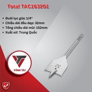 Mũi khoan gỗ đầu dẹp Total TAC163201 32mm