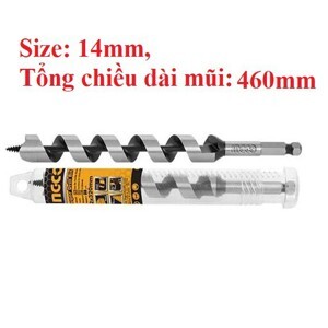 Mũi khoan gỗ xoắn ốc 14x460mm Ingco DBW3211402