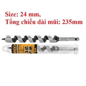 Mũi khoan gỗ xoắn ốc 24mm Ingco DBW3222401