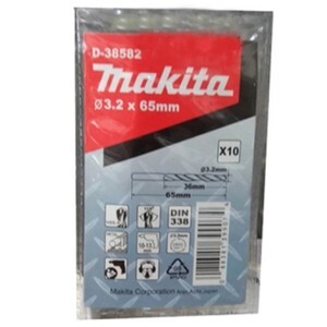 Mũi khoan kim loại HSS-R 3.2mm Makita D-38582 (Hộp 10 cái)