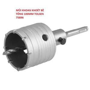 Mũi khoan lỗ khoét lỗ tường bê tông 100mm Tolsen 75896