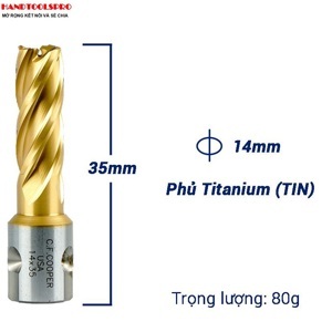 Mũi khoan từ thép gió HSS 14x35mm CFCooper MH35-14