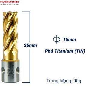 Mũi khoan từ thép gió HSS 16x35mm CFCooper MH35-16