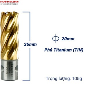 Mũi khoan từ thép gió HSS 20x35mm CFCooper MH35-20