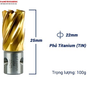 Mũi khoan từ thép gió HSS 22x25mm CFCooper MH25-22