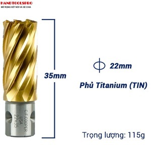 Mũi khoan từ thép gió HSS 22x35mm CFCooper MH35-22