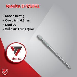 Mũi khoan tường 6.5x100mm chuôi lục giác Makita D-55061