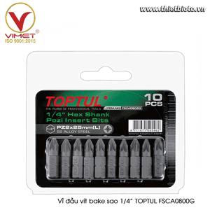 Mũi vít bake 1/4" Toptul FSCA0800G