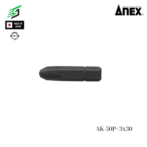 Mũi vít ngắn +3x30mm Anex AK-50P+3x30