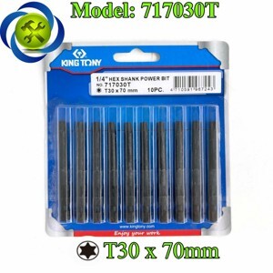 Mũi xiết vít bông T30 dài 70mm Kingtony 717030T