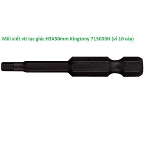 Mũi xiết vít lục giác H3X50mm Kingtony 715003H (vỉ 10 cây)