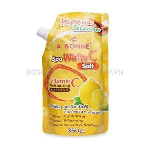 Muối tắm tẩy tế bào chết làm trắng da ABonne SPA White C Đu đủ và Chanh