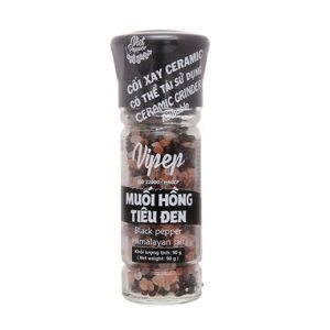 Muối hồng tiêu đen Vipep hũ 90g