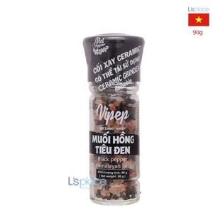 Muối hồng tiêu đen Vipep hũ 90g