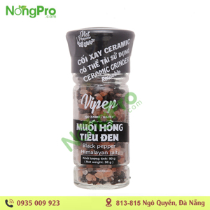 Muối hồng tiêu đen Vipep hũ 90g