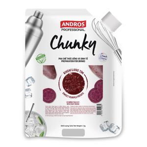 Mứt trái cây Andros Chunky Khoai lang tím – túi 1kg