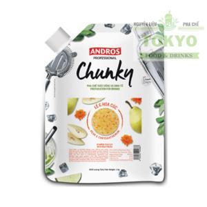 Mứt trái cây Andros Chunky Lê & Hoa cúc – túi 1kg