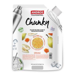 Mứt trái cây Andros Chunky Lê & Hoa cúc – túi 1kg