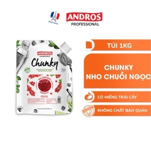 Mứt trái cây Andros Chunky nho chuỗi ngọc – túi 1kg