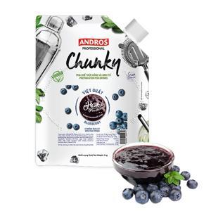 Mứt trái cây Andros Chunky Việt Quất – túi 1kg