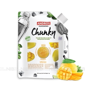 Mứt trái cây Andros Chunky xoài – túi 1kg