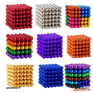 Nam châm Buckyballs 5mm màu Bạc 216 viên