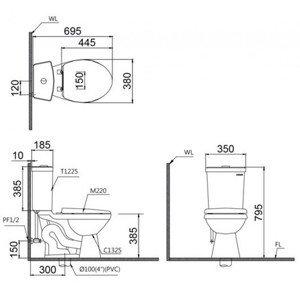 Nắp bàn cầu đa năng Caesar TAF050