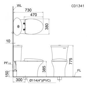 Nắp bàn cầu đa năng Caesar TAF050