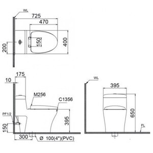 Nắp bồn cầu Caesar điện tử TAF400H