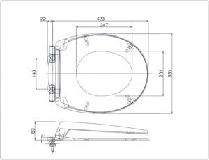 Nắp bồn cầu toto TC392VS